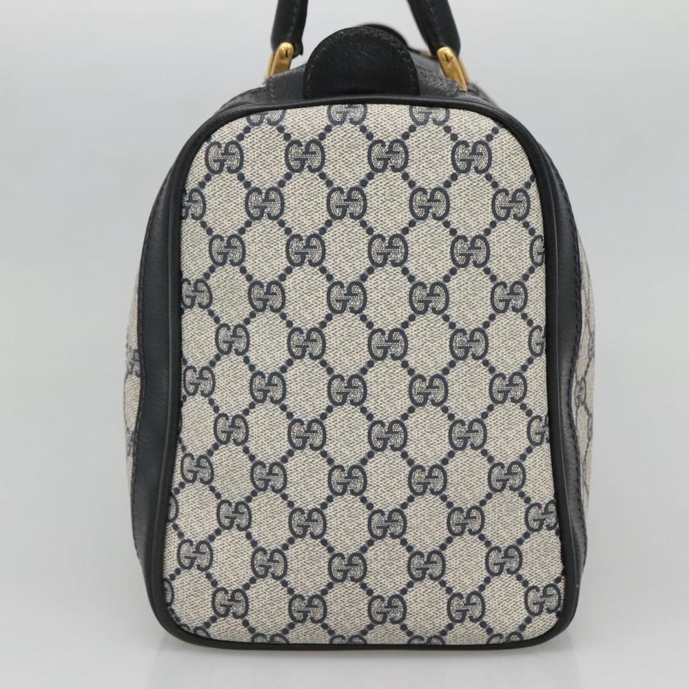 GUCCI GG Supreme Hand Bag PVC Navy Gold 02 468 39 Auth 131012 - Picture 3 of 16